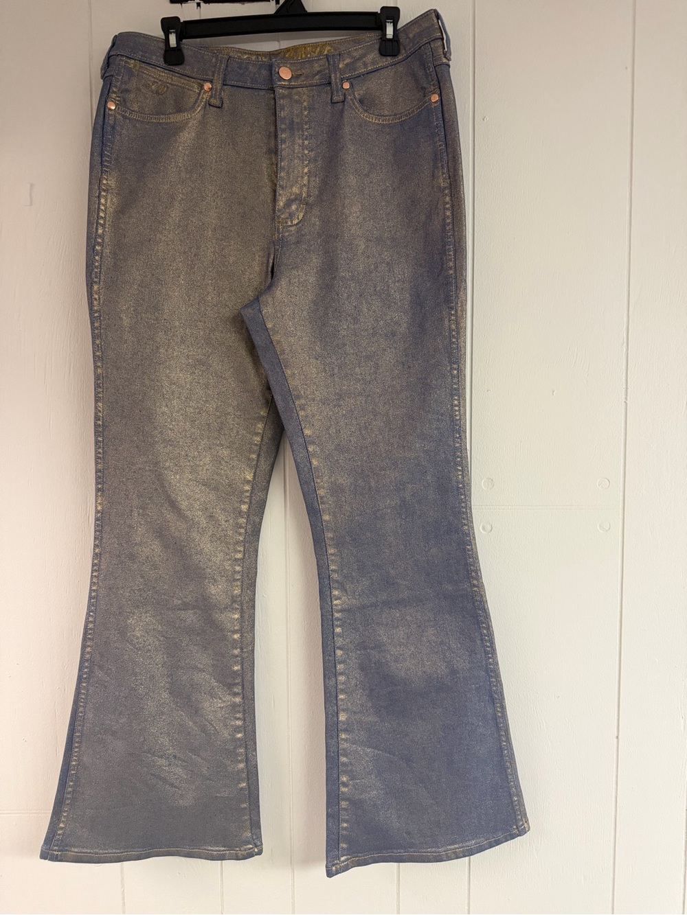 Wrangler x Lainey Wilson Glitter High-Rise Flare Stretch Jeans- Size 33 NWT